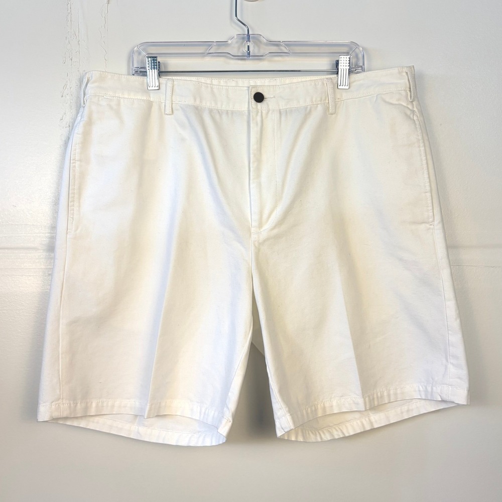 Orvis Mens White Cotton Chino Shorts Size 40 Classic Casual Vacation